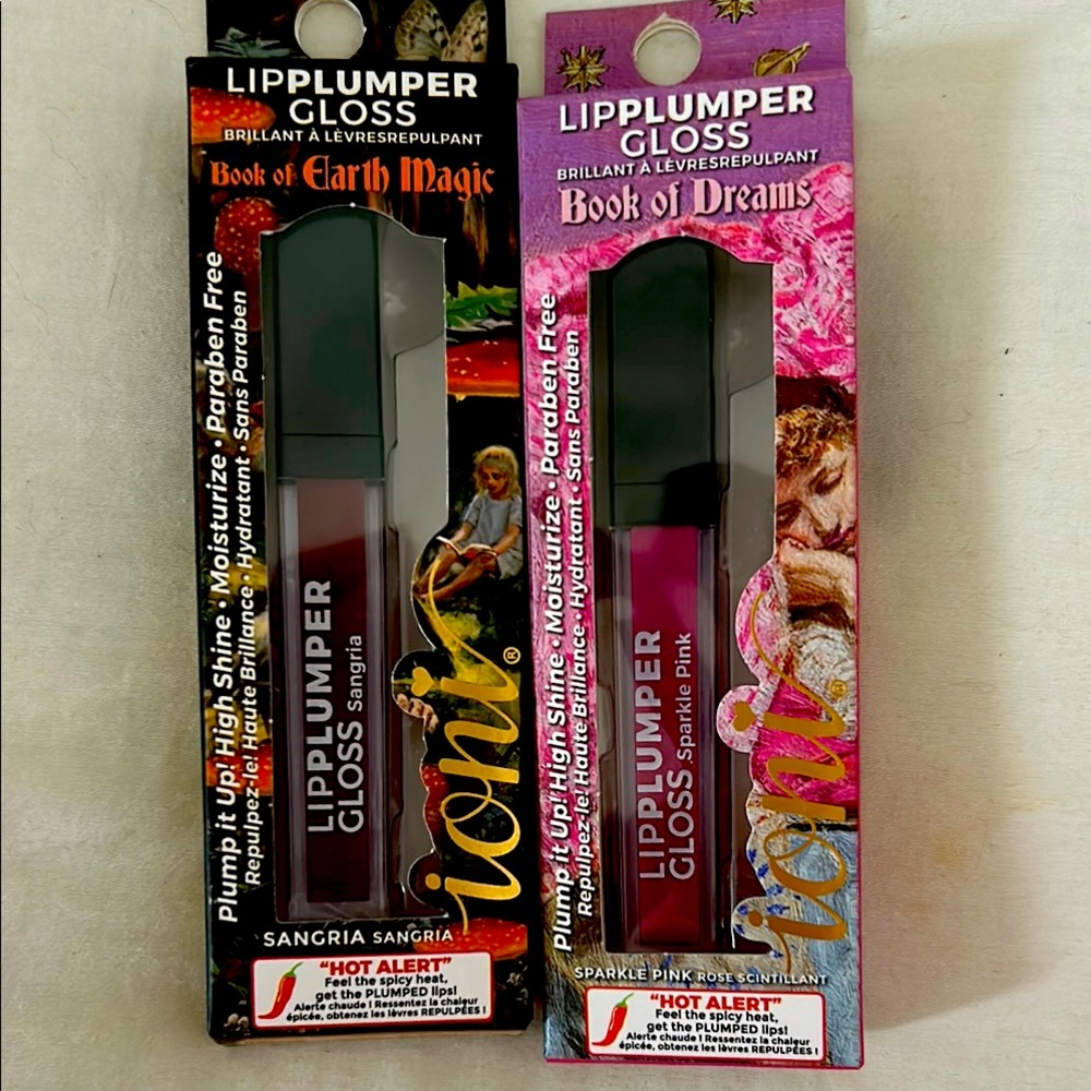 Lip Plumper Gloss Set - Sangria and Sparkle Pink